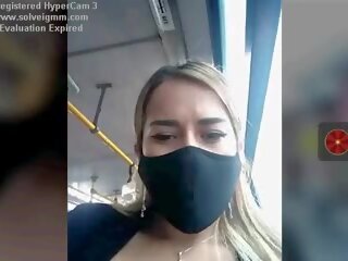 情妇 上 一 总线 电影 她的 奶 冒险的, 自由 性别 夹 电影 76