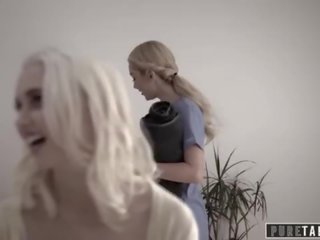 Pure табу колеж мадама duped в чукане масажистка & пълзене съпруг