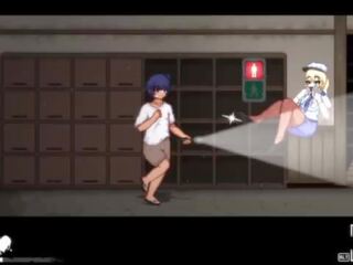 Tag 10 min after School &vert;Stage 2&vert; Ghost milfs massage boy's cock doing a titjob to launch him cum &vert; Hentai Game Gameplay &vert; P2