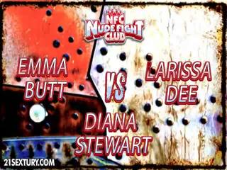 Nudefightclub подаръци ема задници срещу larissa дий & диана stewart